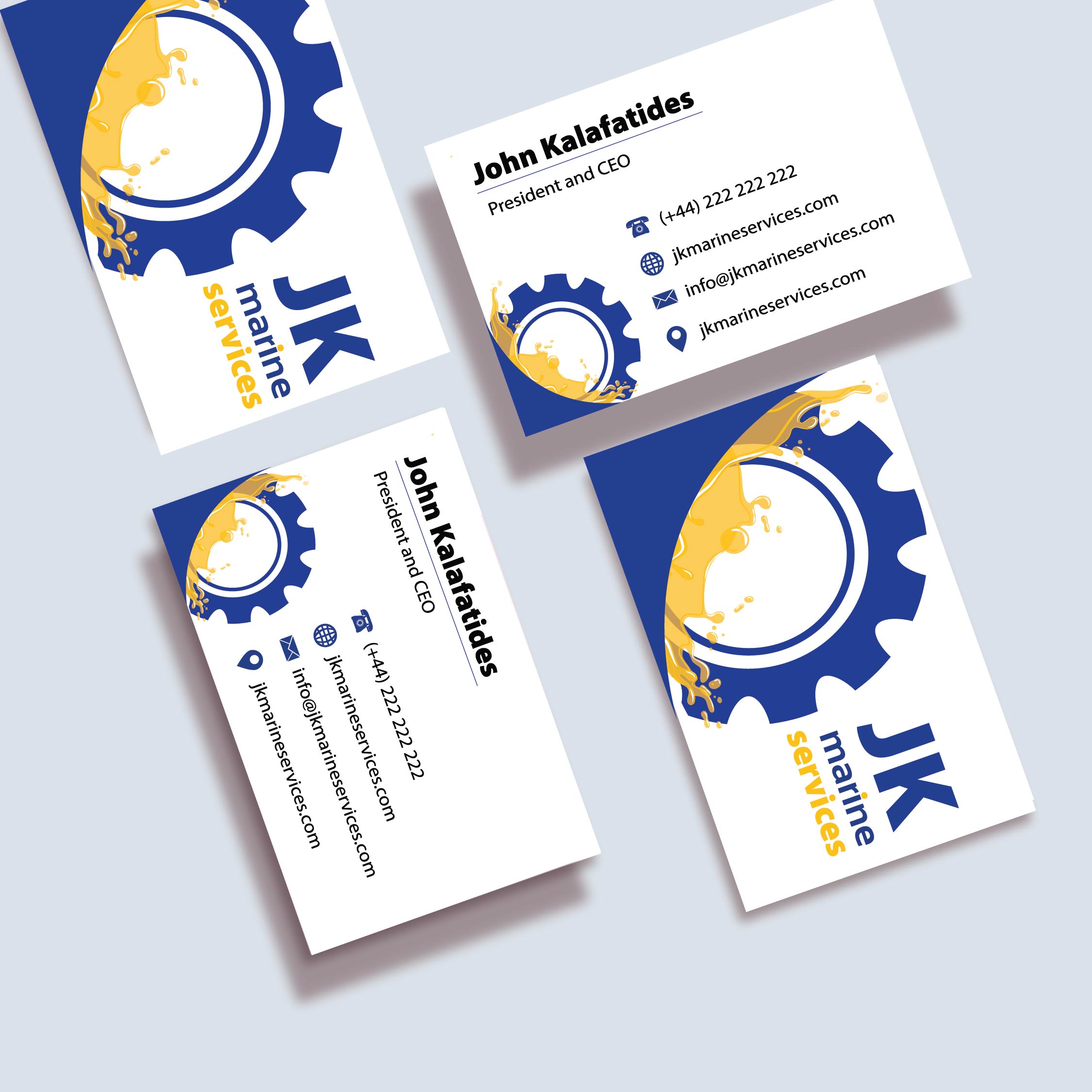 JK Marine Services Business Cards